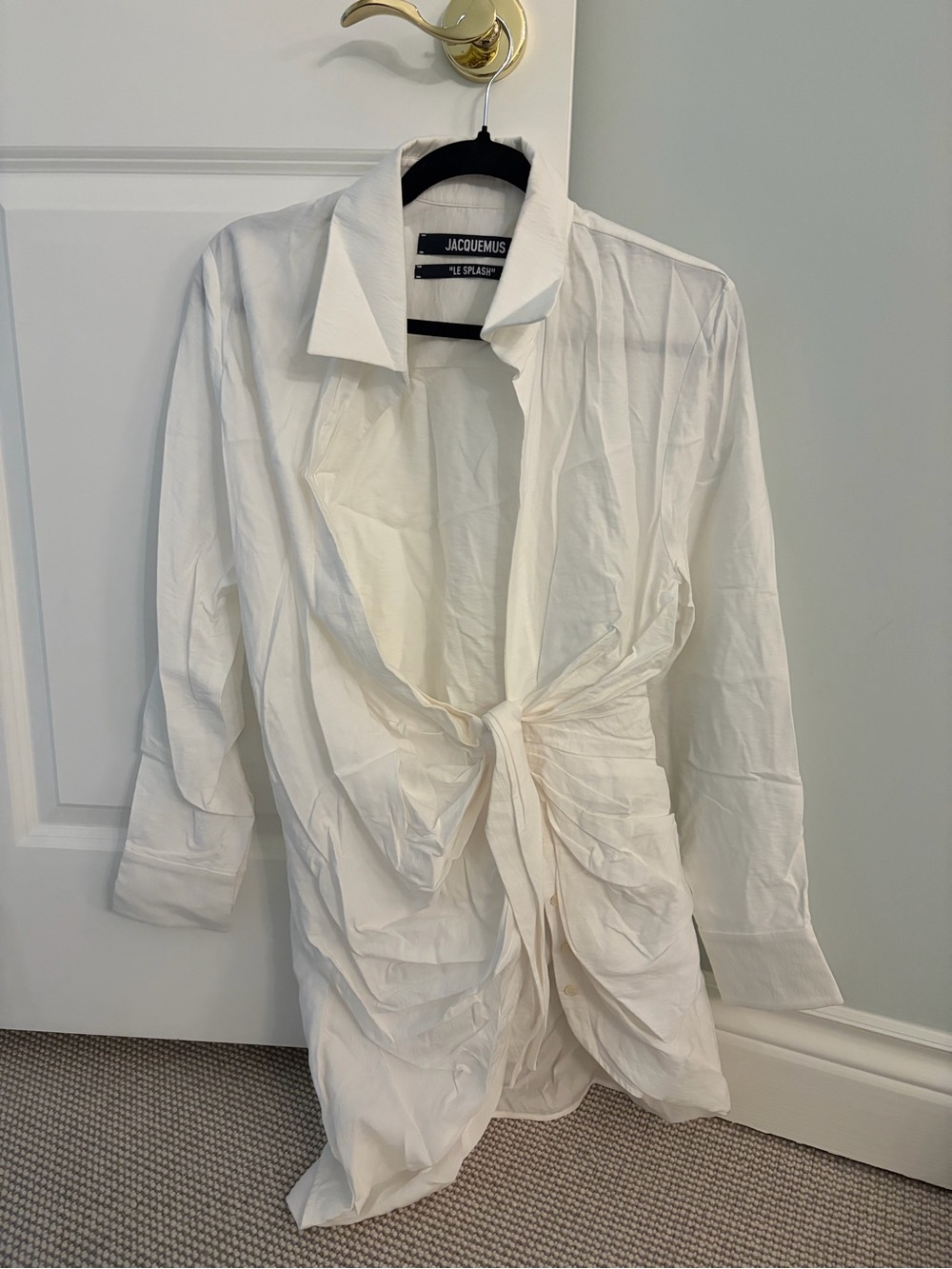 Jacquemus women’s white long sleeve dress